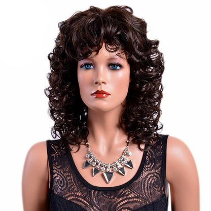 Medium Curly Wig with Bangs - Sissy Lux