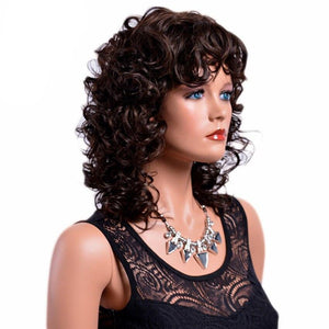Medium Curly Wig with Bangs - Sissy Lux