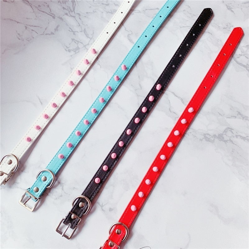 Studded Rivet Sissy Collar - Sissy Lux