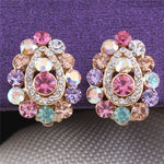 Load image into Gallery viewer, Crystal Flower Sissy Clip-On Earrings - Sissy Lux
