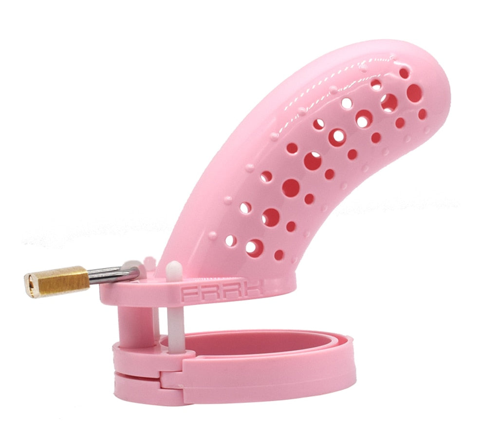 Porous Sissy Cock Cage With 5 Size Rings - Sissy Lux