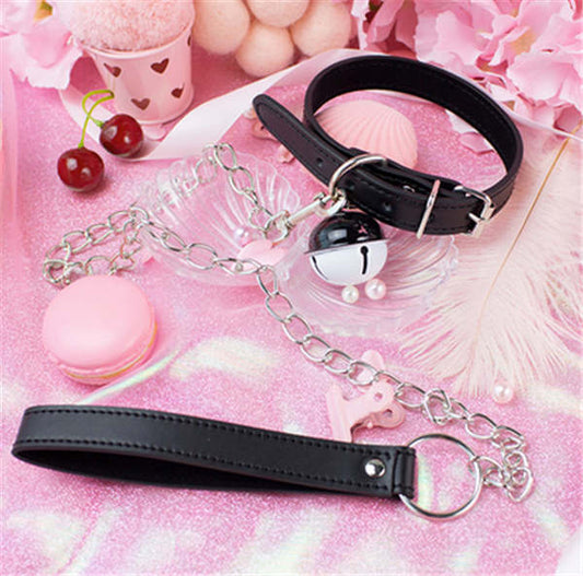 Submissive Sissy Slave Bell Choker and Leash - Sissy Lux