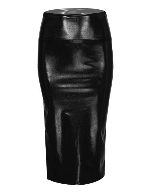 Shiny Metallic Holographic Skirt - Sissy Lux