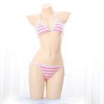 Load image into Gallery viewer, Cute Sissy Striped Bikini - Sissy Lux

