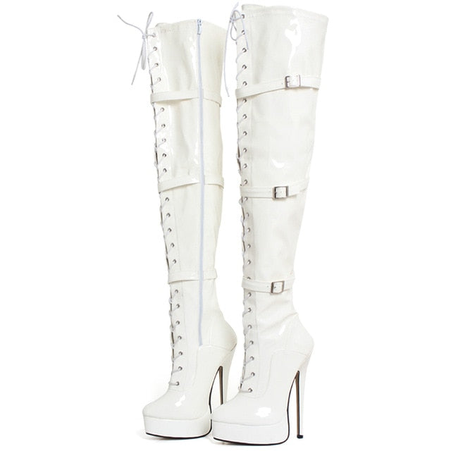 7" Sexy Thigh High Boots - Sissy Lux