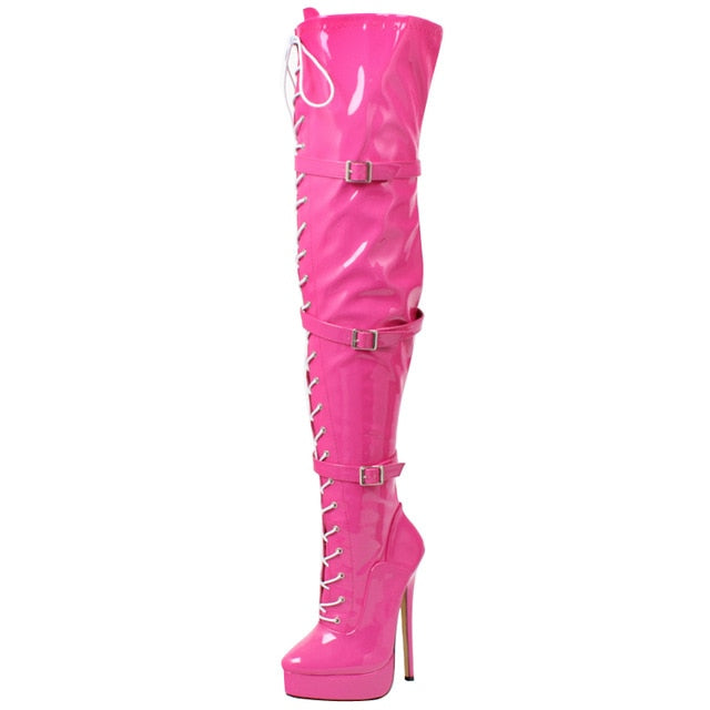 7" Sexy Thigh High Boots - Sissy Lux