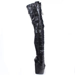 Load image into Gallery viewer, 7&quot; Wedge Heel Thigh High Ballet Boots - Sissy Lux
