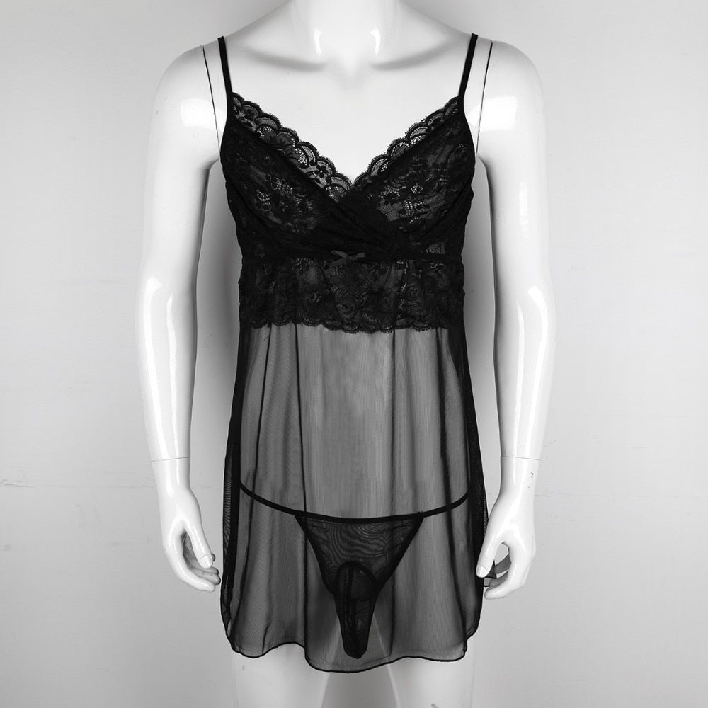 "Sissy Mimi" Sheer Mesh Nightwear - Sissy Lux