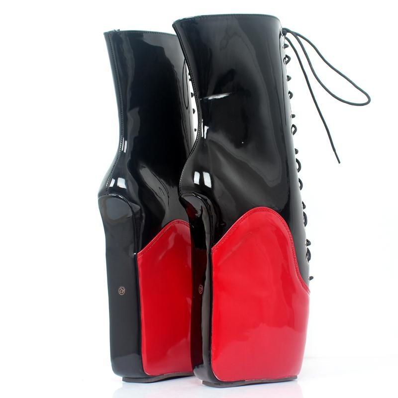 Sexy 18CM Heelless Sissy Ballet Boots - Sissy Lux