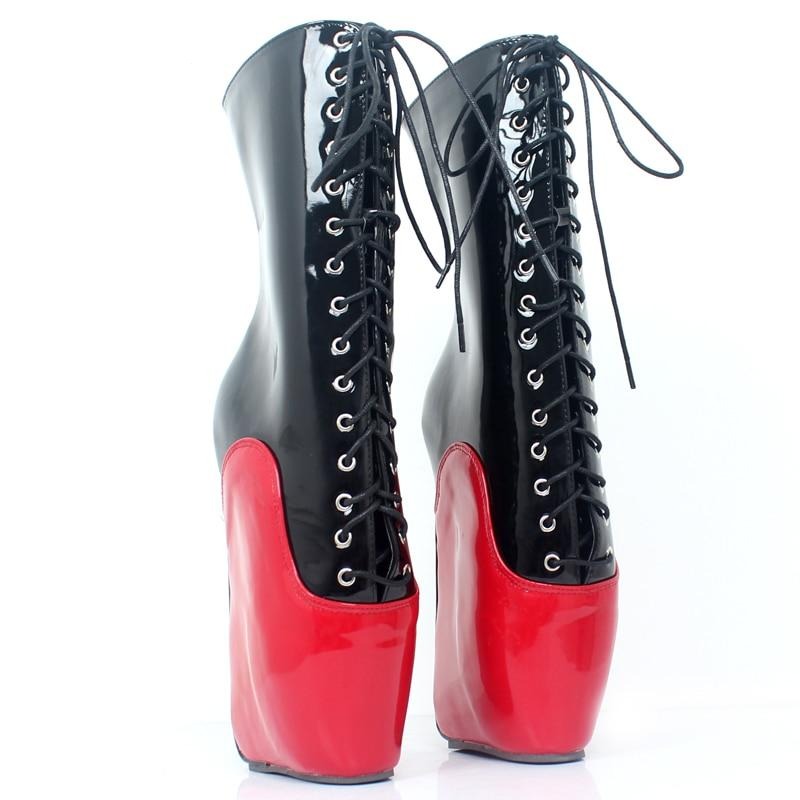 Sexy 18CM Heelless Sissy Ballet Boots - Sissy Lux