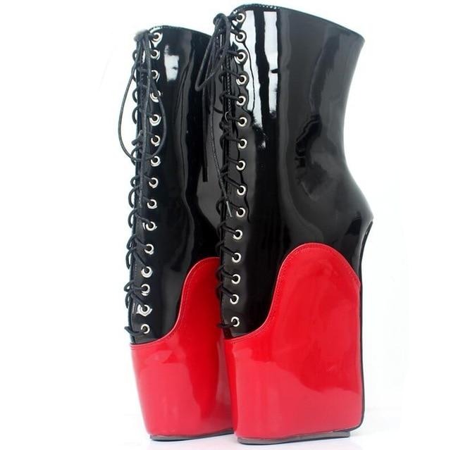 Sexy 18CM Heelless Sissy Ballet Boots - Sissy Lux