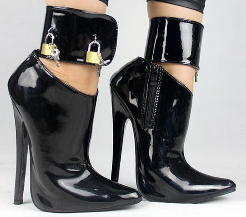 7" Lockable Booties - Sissy Lux