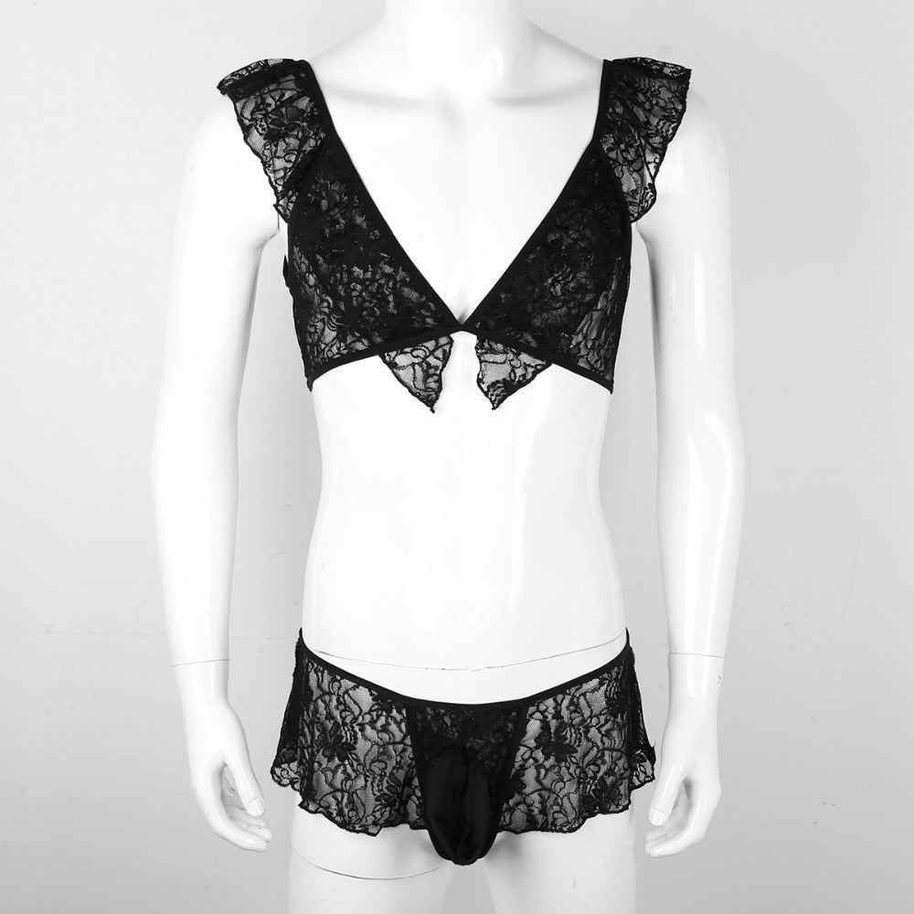 "Sissy Vivian" Lace Lingerie Set - Sissy Lux