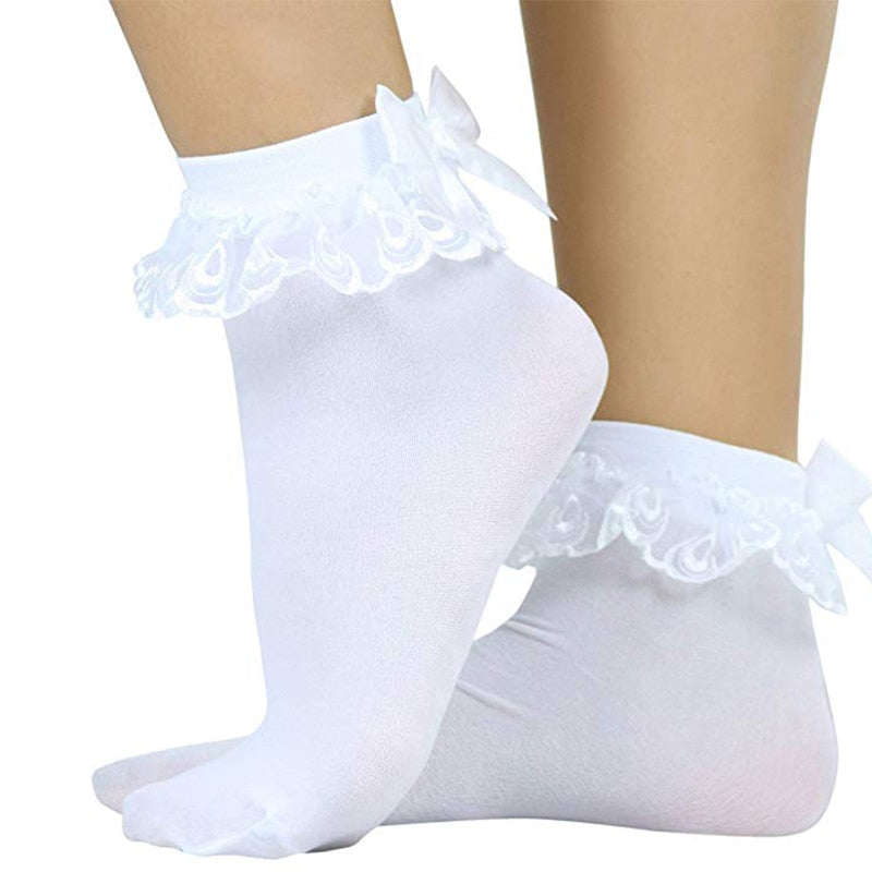 Satin Bow Sissy Socks - Sissy Lux