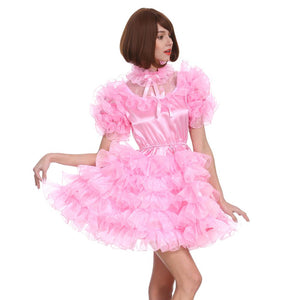 Lockable Pink Puffy Dress - Sissy Lux