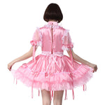 Load image into Gallery viewer, Cute Pink Satin Bow Dress - Sissy Lux
