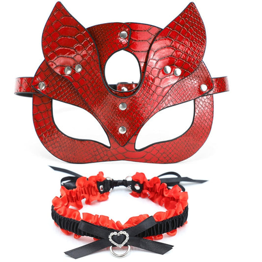 Sissy Slave Choker & Mask Set - Sissy Lux
