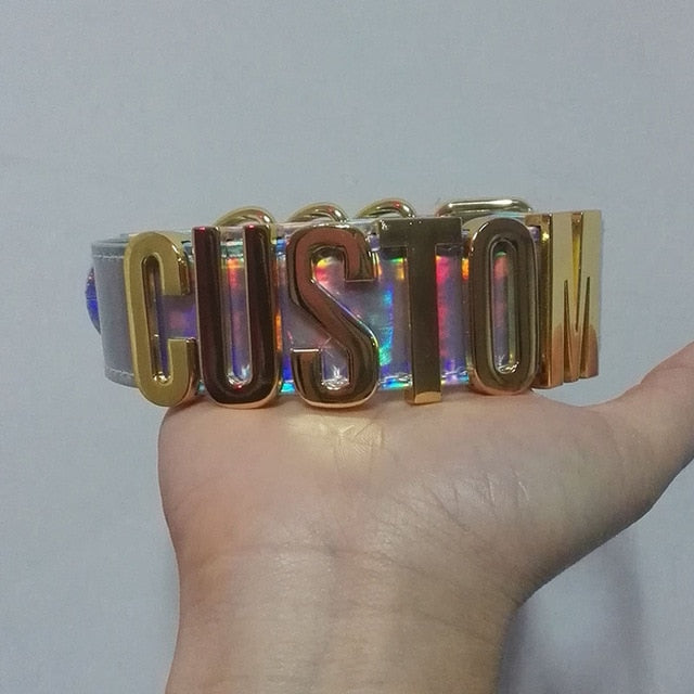 Personalized Sissy Holographic Choker - Sissy Lux