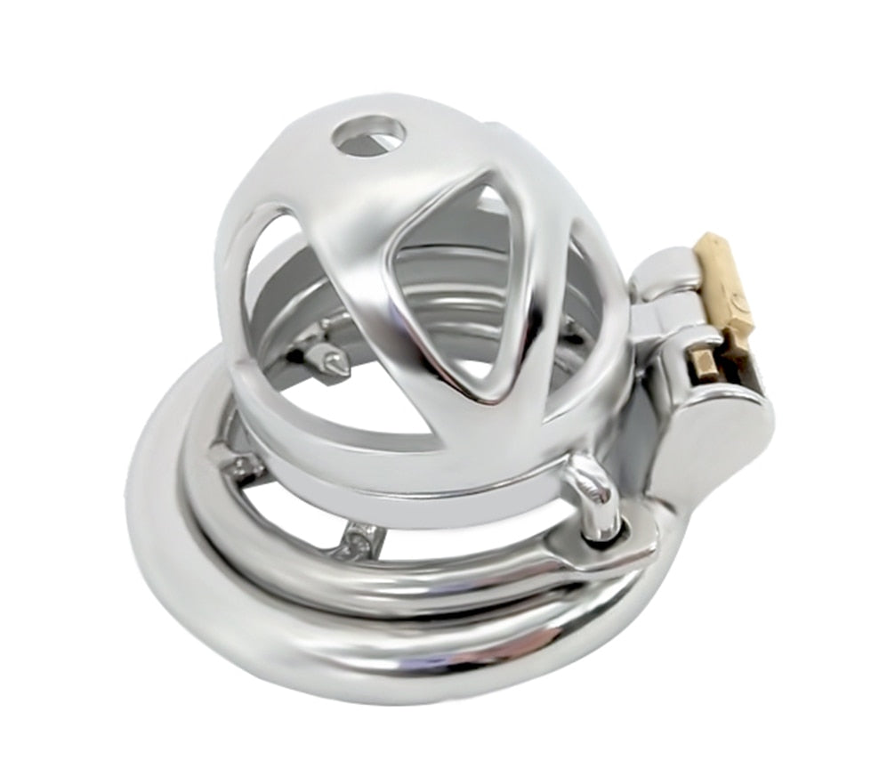 Lockable Sissy Chastity Cage with Anti-Shedding ring - Sissy Lux