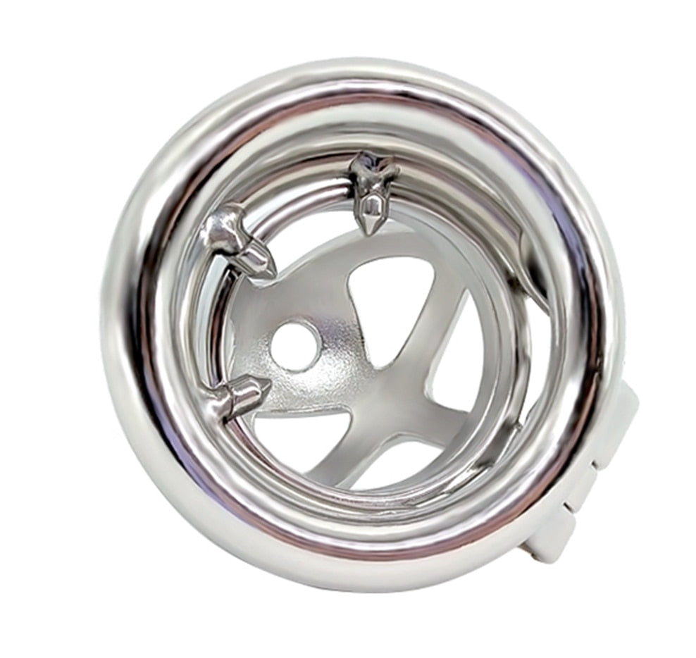 Lockable Sissy Chastity Cage with Anti-Shedding ring - Sissy Lux