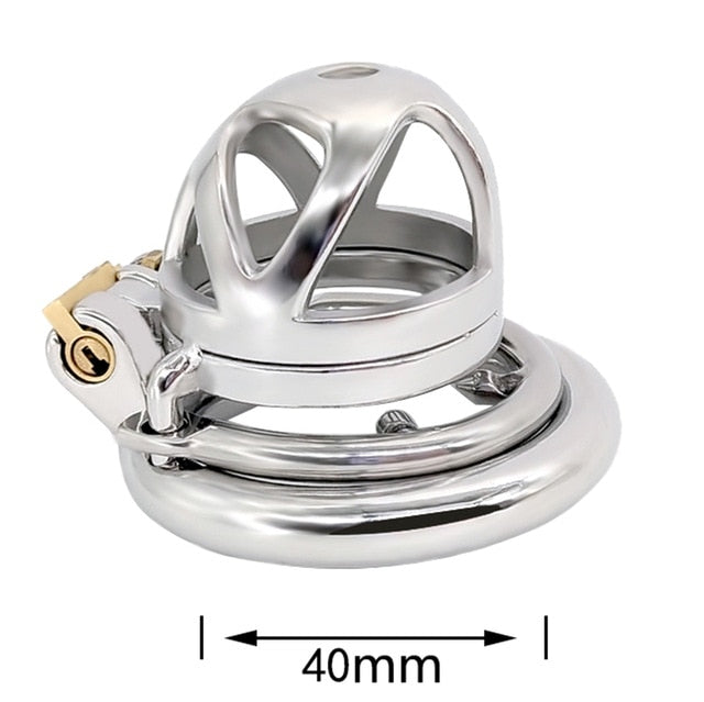 Lockable Sissy Chastity Cage with Anti-Shedding ring - Sissy Lux