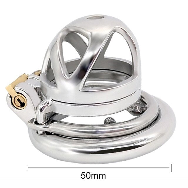 Lockable Sissy Chastity Cage with Anti-Shedding ring - Sissy Lux