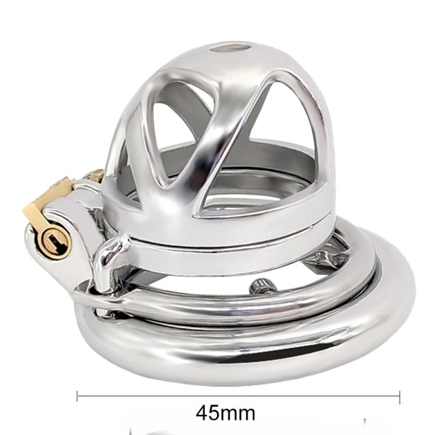 Lockable Sissy Chastity Cage with Anti-Shedding ring - Sissy Lux