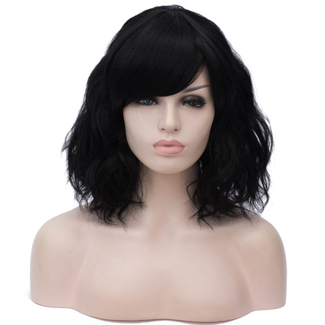 Short Wavy Wigs with Bangs - Sissy Lux