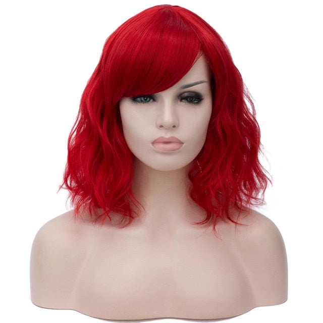 Short Wavy Wigs with Bangs - Sissy Lux
