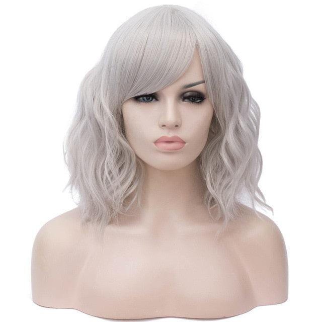 Short Wavy Wigs with Bangs - Sissy Lux