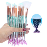 Load image into Gallery viewer, Cute Mermaid Makeup Brushes Kit - Sissy Lux
