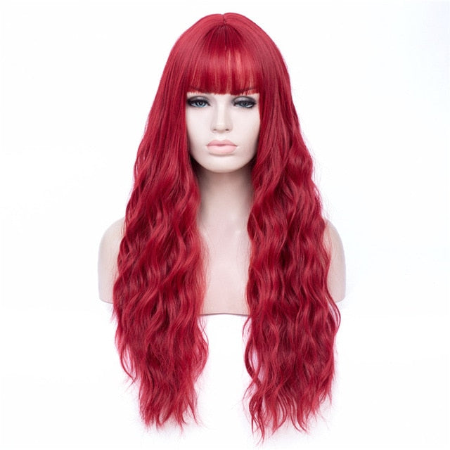 Long Wavy Wig with Bangs - Sissy Lux