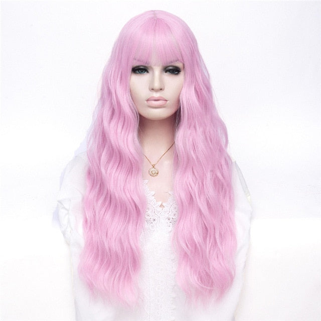 Long Wavy Wig with Bangs - Sissy Lux