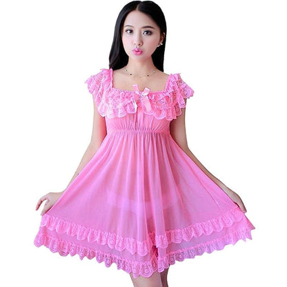 Sissy Bimbo Pink Nightgown - Sissy Lux