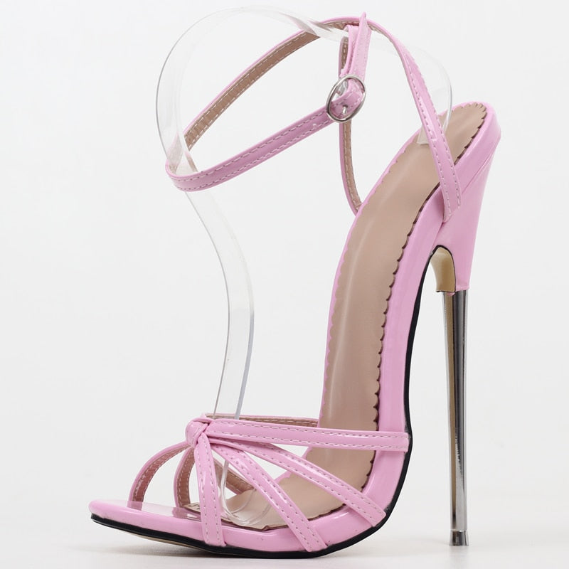 Ankle Strap Pointed Toe Pumps - Sissy Lux