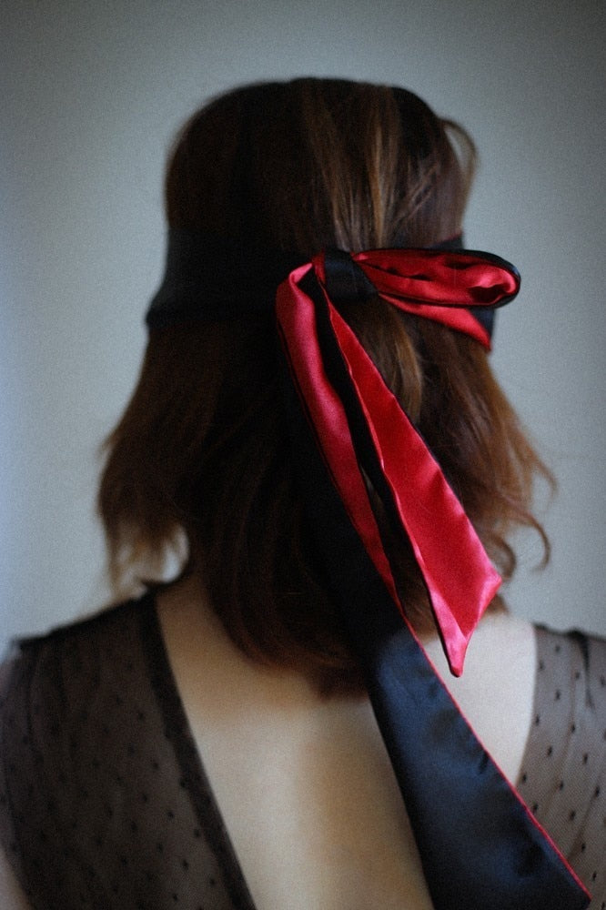 Sissy Slave Satin Blindfold - Sissy Lux