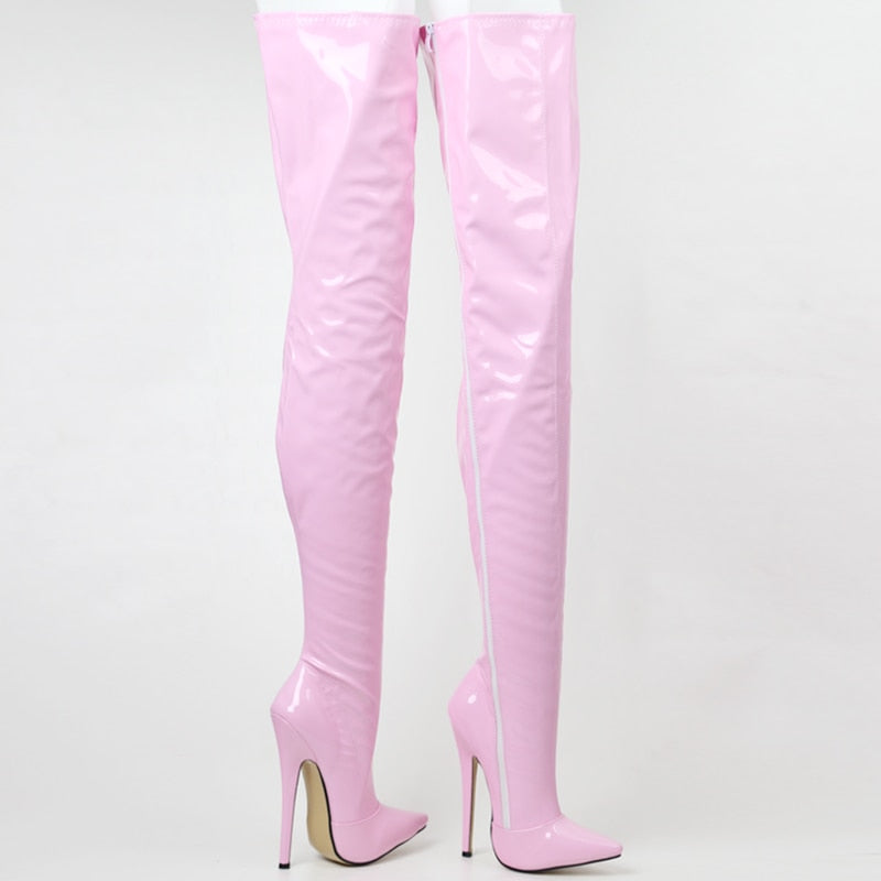 7" Slutty Thigh HIgh Boots - Sissy Lux