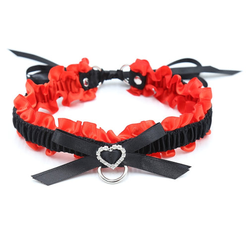 BDSM Collar - Ruffles Heart - Sissy Lux