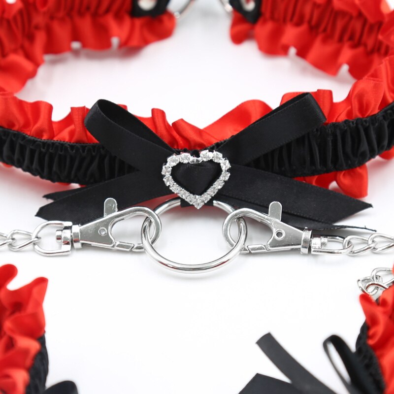 BDSM Collar - Ruffles Heart - Sissy Lux