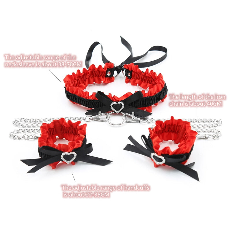 BDSM Collar - Ruffles Heart - Sissy Lux