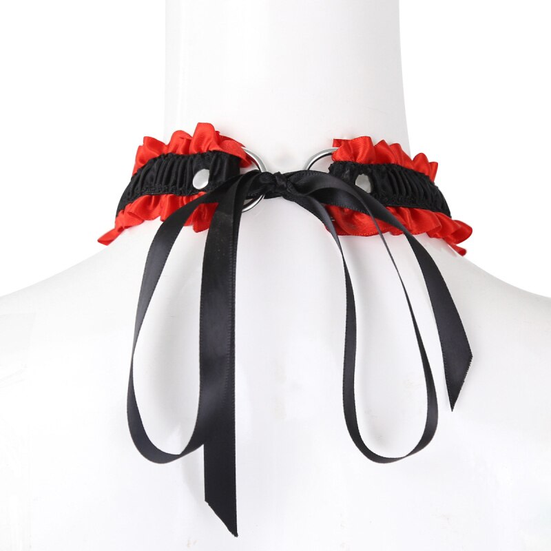 BDSM Collar - Ruffles Heart - Sissy Lux