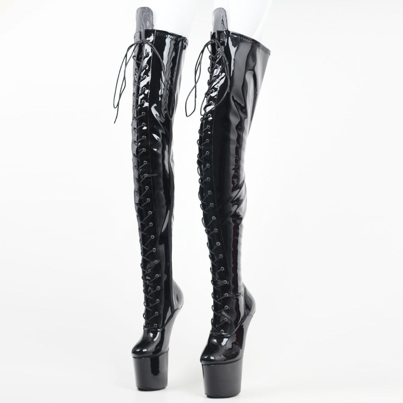 20 CM Heelless Platform Boots - Sissy Lux