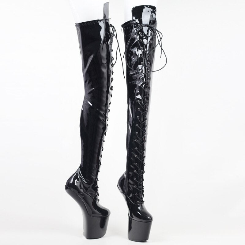 20 CM Heelless Platform Boots - Sissy Lux