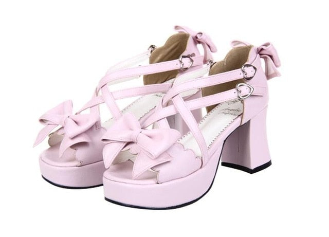 "Slutty Paula" Bow Sissy Shoes - Sissy Lux