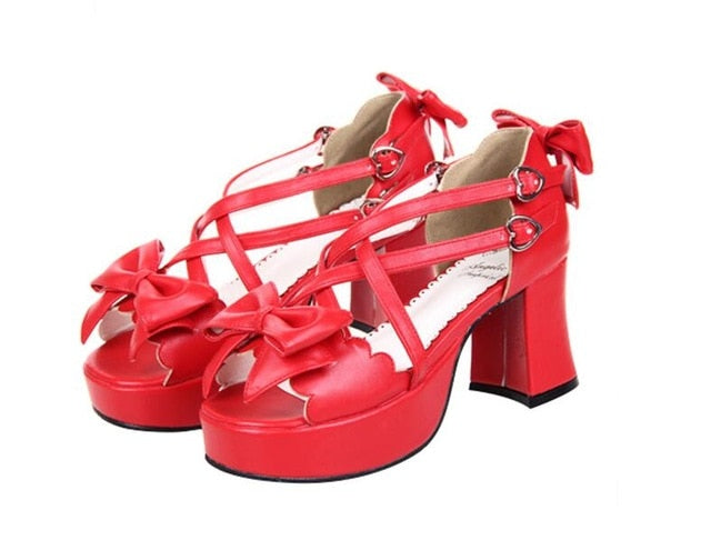 "Slutty Paula" Bow Sissy Shoes - Sissy Lux