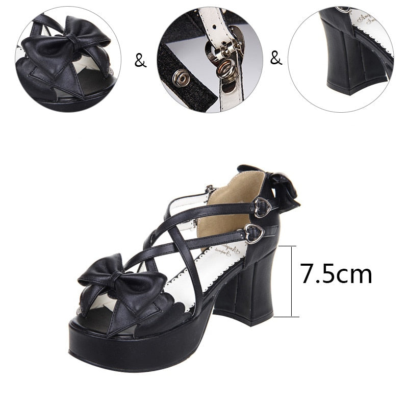 "Slutty Paula" Bow Sissy Shoes - Sissy Lux