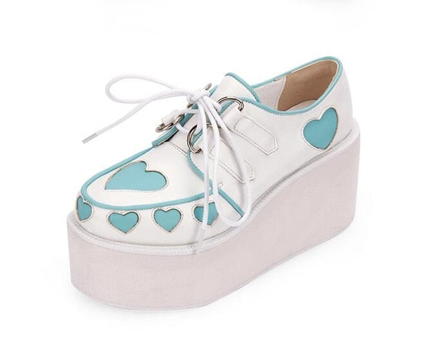 "Maid Lulu" Heart Sissy Shoes - Sissy Lux