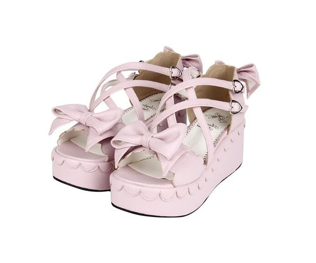 Sissy Shoes - Pink Wedge Pumps - Sissy Lux