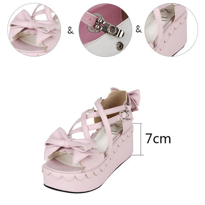 Sissy Shoes - Pink Wedge Pumps - Sissy Lux