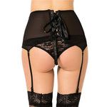 Load image into Gallery viewer, Boned Floral Lace Garter Belt - Sissy Lux
